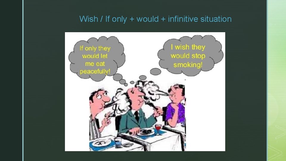 Wish / If only + would + infinitive situation 