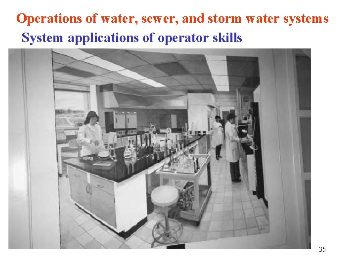 Operations of water, sewer, and storm water systems System applications of operator skills 35