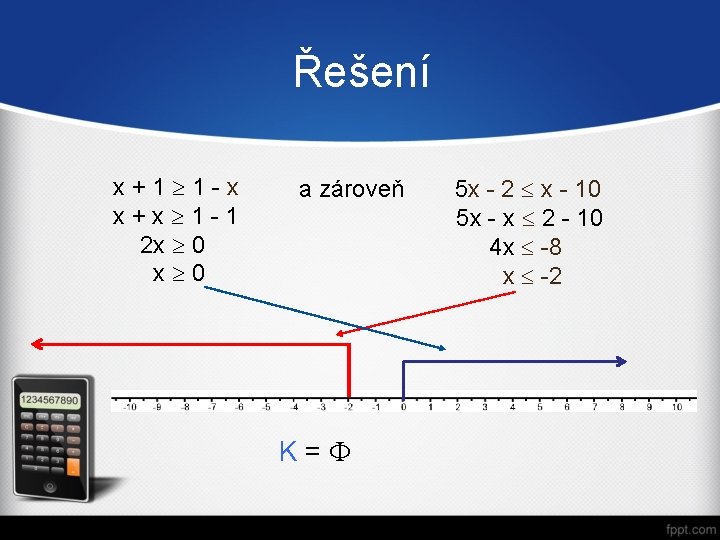 Řešení x+1 1 -x x+x 1 -1 2 x 0 x 0 a zároveň