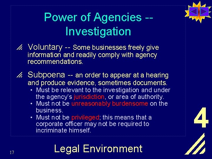 Power of Agencies -Investigation p Voluntary -- Some businesses freely give information and readily
