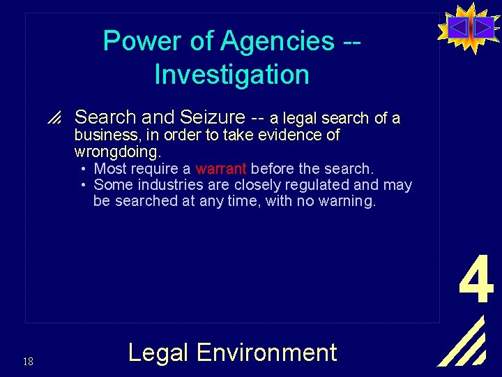Power of Agencies -Investigation p Search and Seizure -- a legal search of a