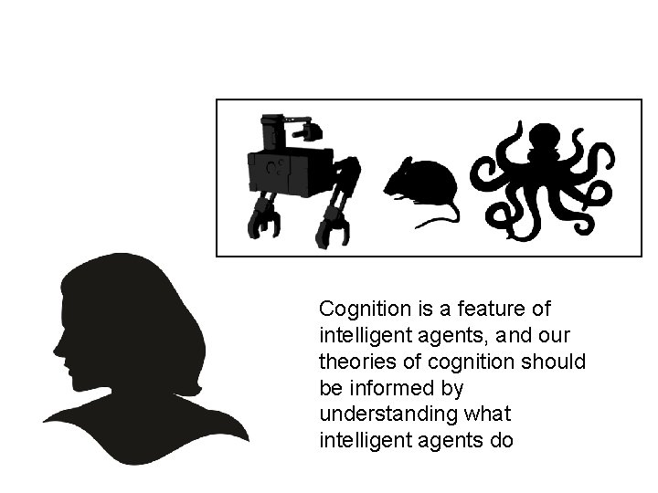 Cognition is a feature of intelligent agents, and our theories of cognition should be