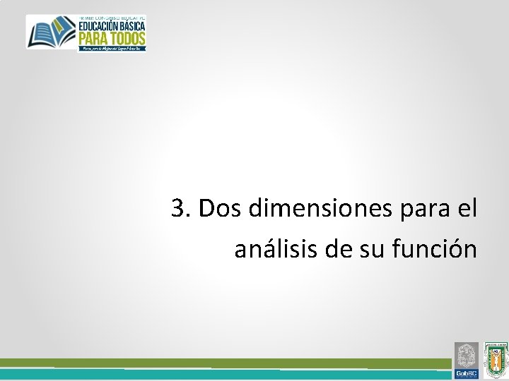 3. Dos dimensiones para el análisis de su función 