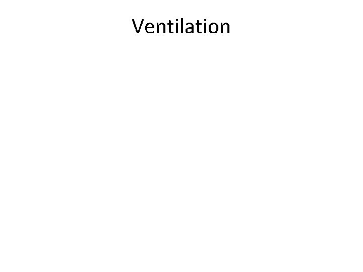 Ventilation 
