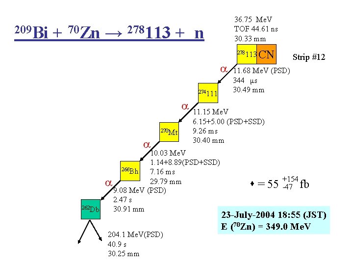 Synthesis of Element 113 in the Reaction 209