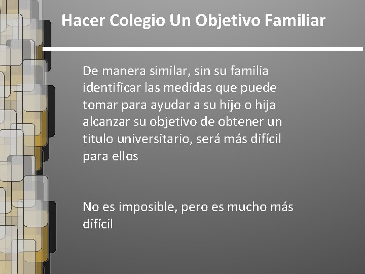 Hacer Colegio Un Objetivo Familiar De manera similar, sin su familia identificar las medidas