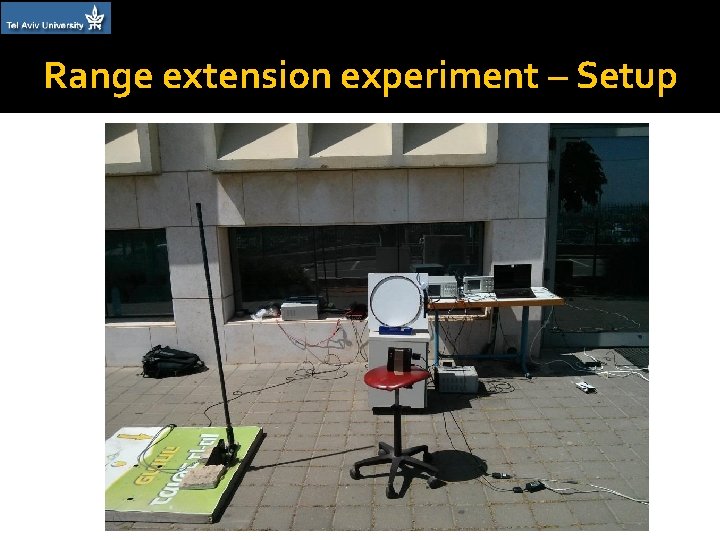 Range extension experiment – Setup Range extension experiment – Setup