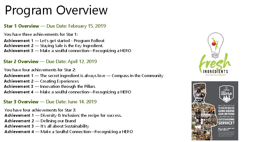 Beastar 2019 Program Overview Star 1 Overview Due