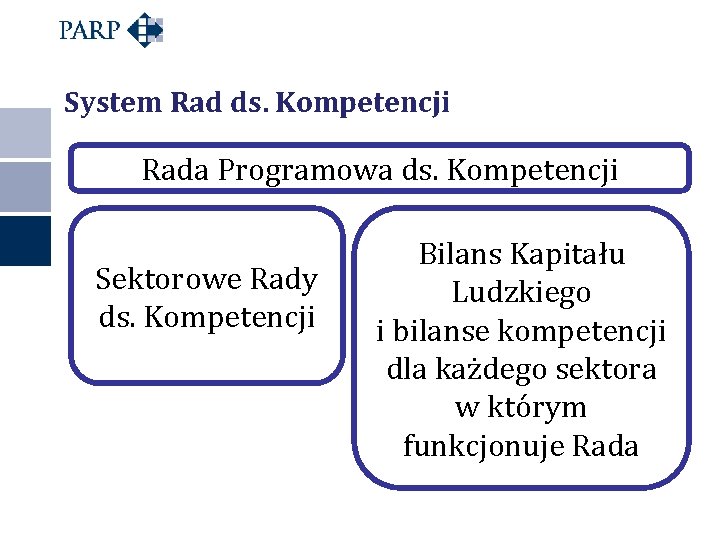 System Rad ds. Kompetencji Rada Programowa ds. Kompetencji Sektorowe Rady ds. Kompetencji Bilans Kapitału