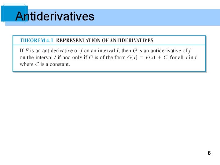 Antiderivatives 6 