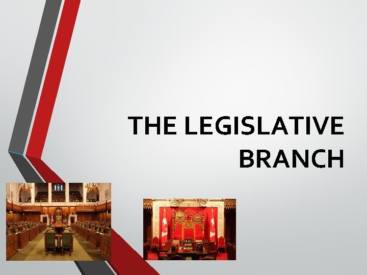 THE LEGISLATIVE BRANCH THE LEGISLATIVE BRANCH