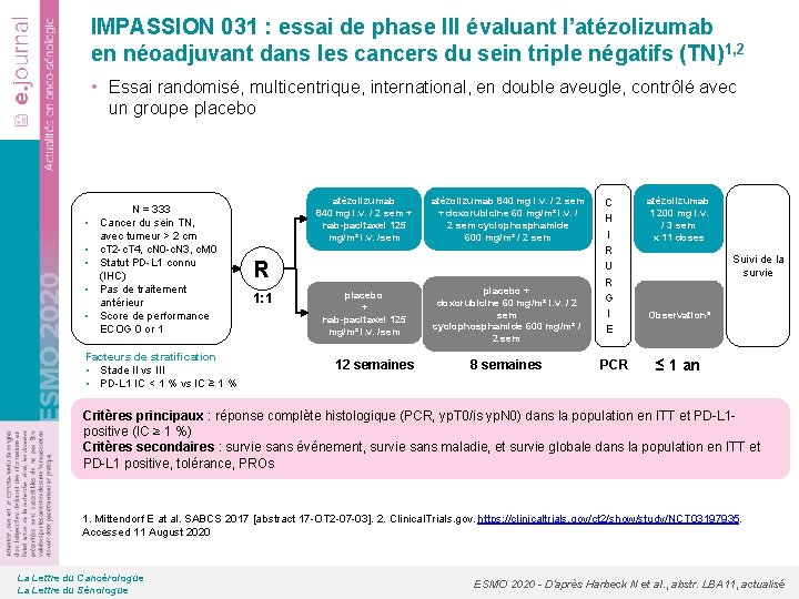 IMPASSION 031 Essai De Phase III Valuant Latzolizumab