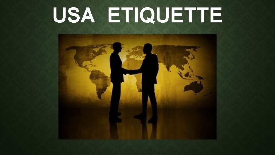 USA ETIQUETTE 