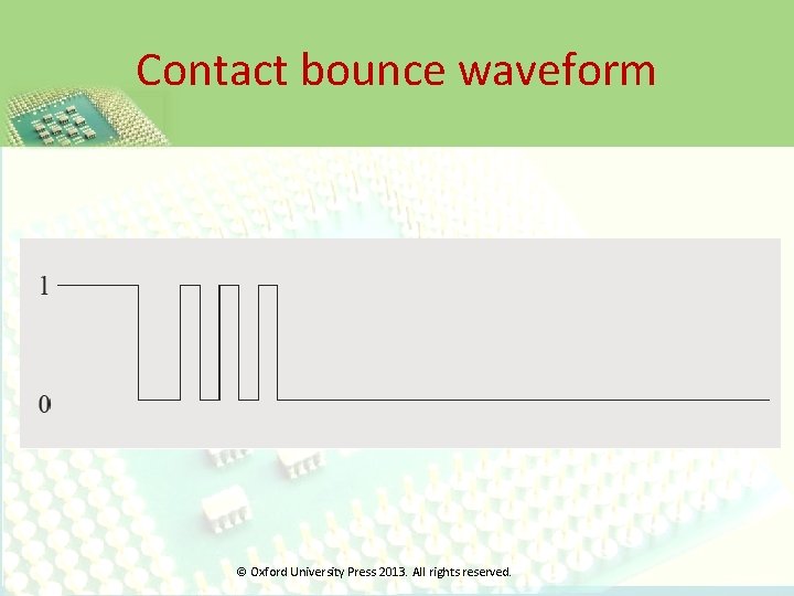 Contact bounce waveform © Oxford University Press 2013. All rights reserved. 