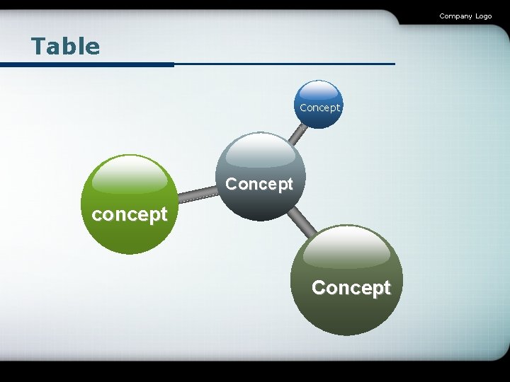 Company Logo Table Concept concept Concept 