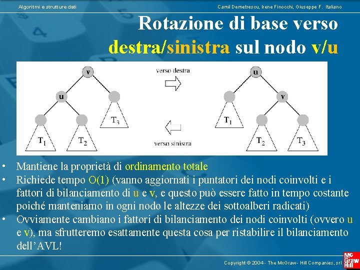 Algoritmi e strutture dati Camil Demetrescu, Irene Finocchi, Giuseppe F. Italiano Rotazione di base