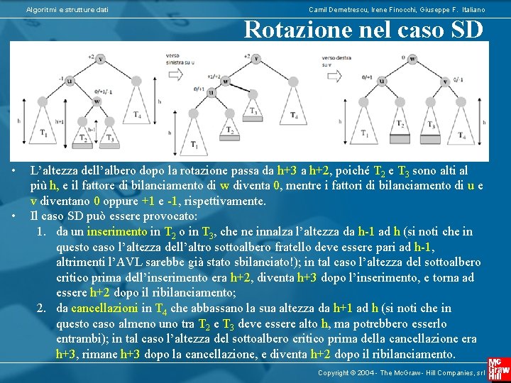 Algoritmi e strutture dati Camil Demetrescu, Irene Finocchi, Giuseppe F. Italiano Rotazione nel caso