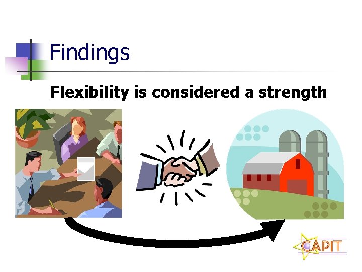 Findings Flexibility is considered a strength 