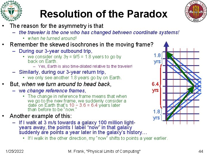 Resolution of the Paradox • The reason for the asymmetry is that – the