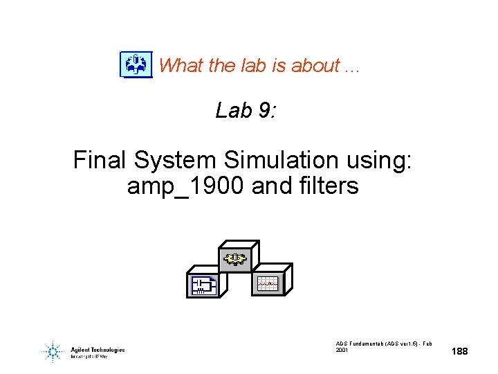 What the lab is about. . . Lab 9: Final System Simulation using: amp_1900