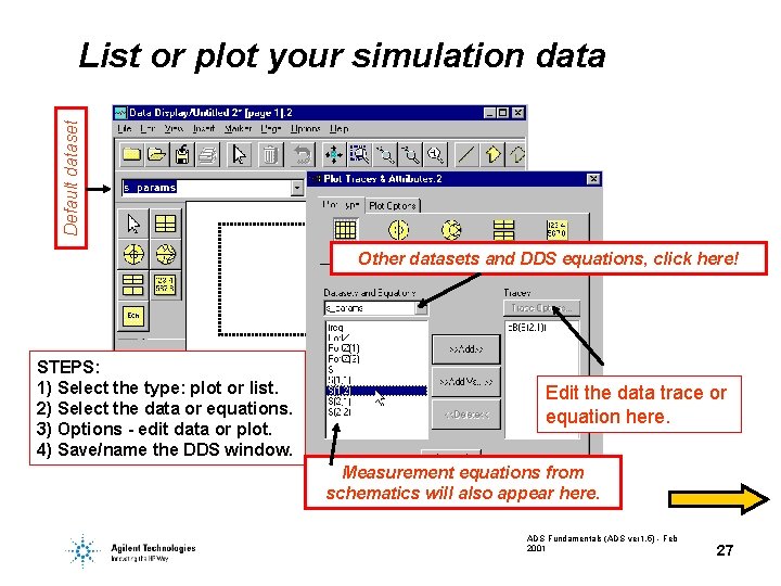 Default dataset List or plot your simulation data Other datasets and DDS equations, click