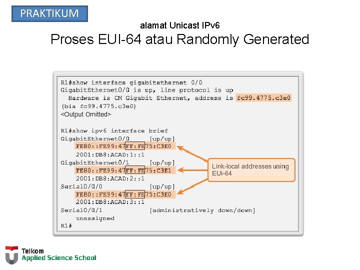 PRAKTIKUM alamat Unicast IPv 6 Proses EUI-64 atau Randomly Generated 