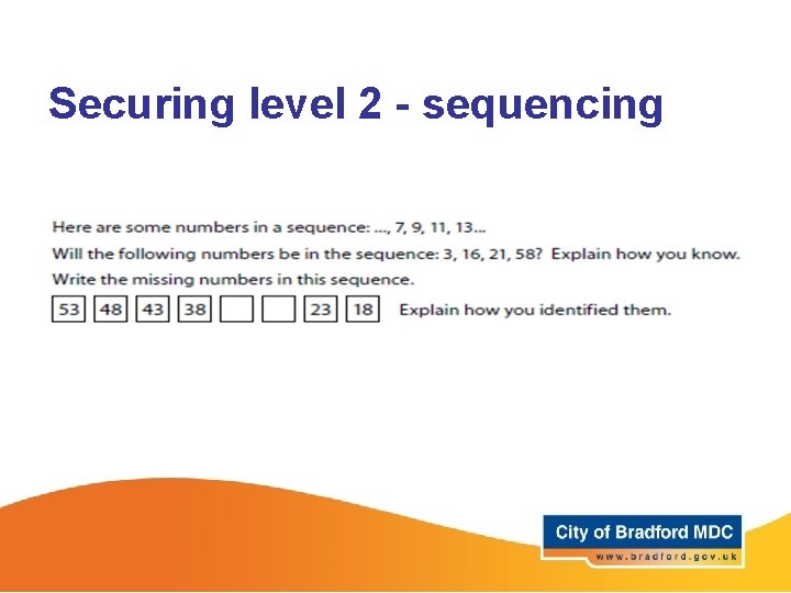 Securing level 2 - sequencing 