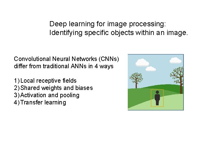 Deep learning for image processing: Identifying specific objects within an image. Convolutional Neural Networks