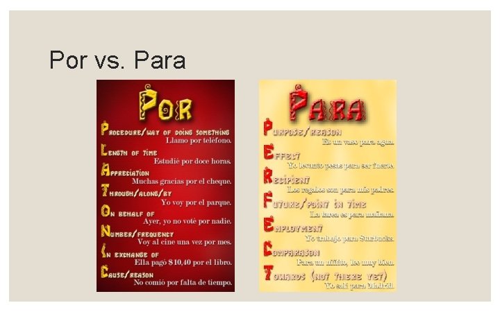 Por vs. Para 