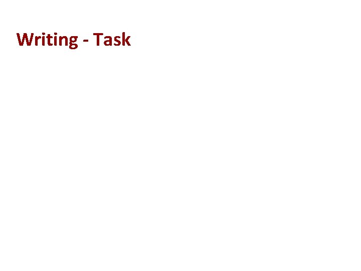 Writing - Task 