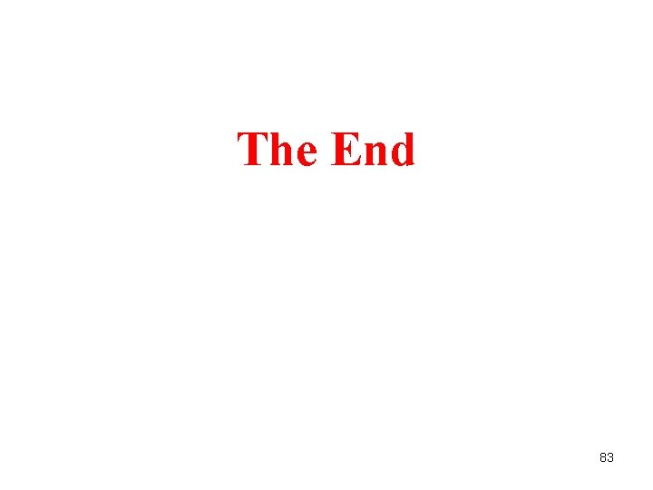 The End 83 