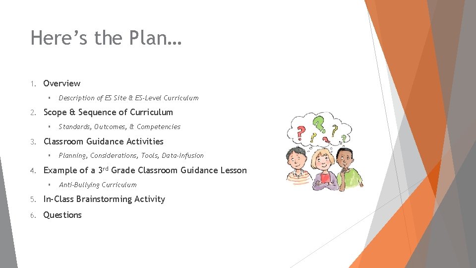 Here’s the Plan… 1. Overview § 2. Scope & Sequence of Curriculum § 3.