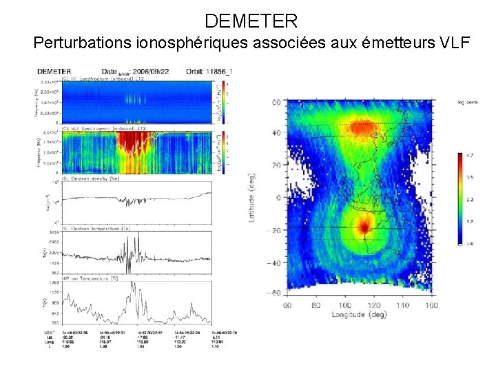 DEMETER Perturbations ionosphériques associées aux émetteurs VLF 