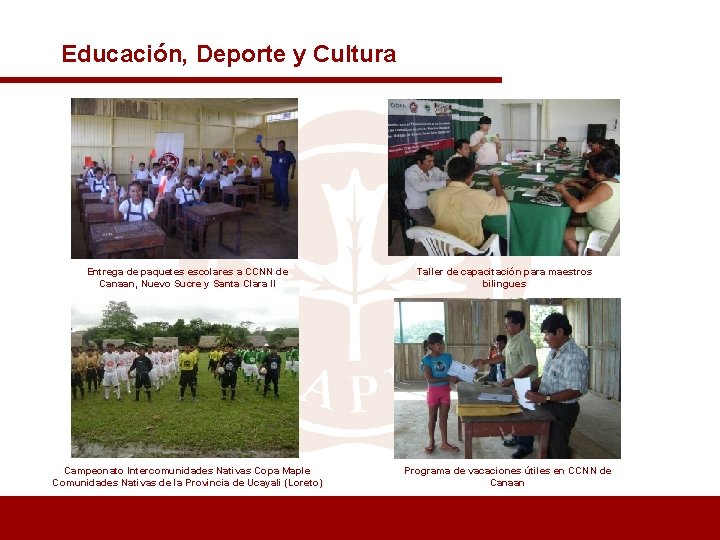 Educación, Deporte y Cultura Entrega de paquetes escolares a CCNN de Canaan, Nuevo Sucre
