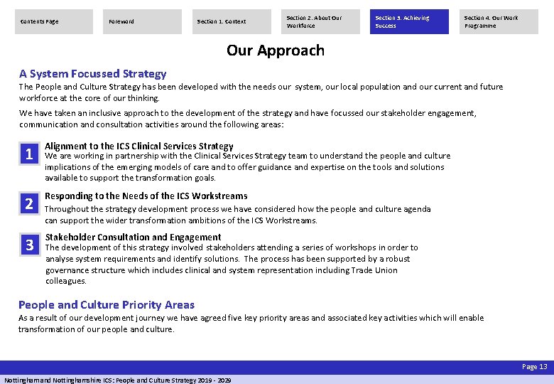 Contents Page Foreword Section 1: Context Section 2: About Our Workforce Section 3: Achieving