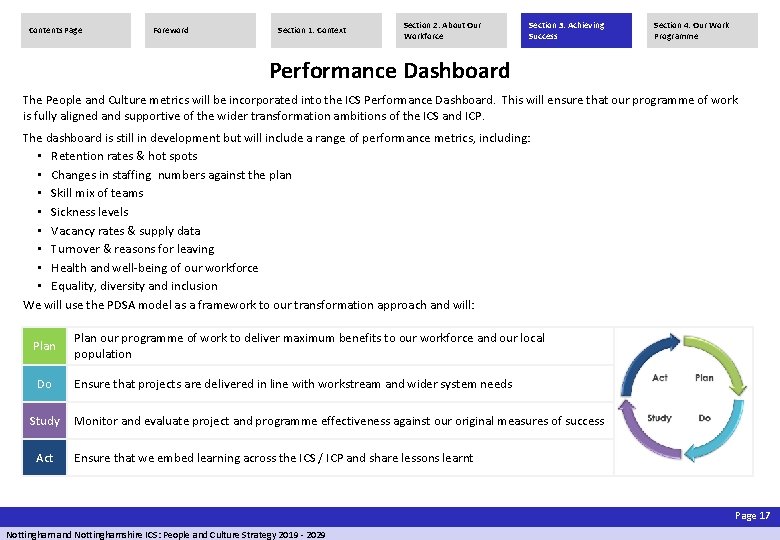Contents Page Foreword Section 1: Context Section 2: About Our Workforce Section 3: Achieving