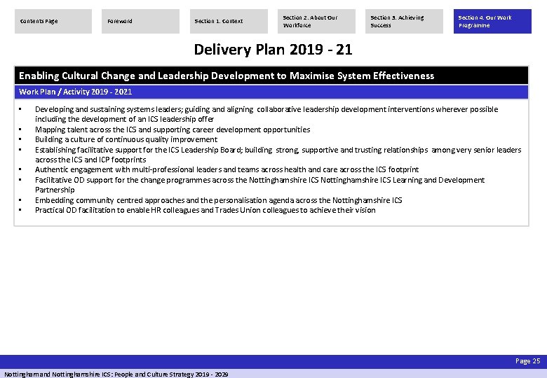 Contents Page Foreword Section 1: Context Section 2: About Our Workforce Section 3: Achieving