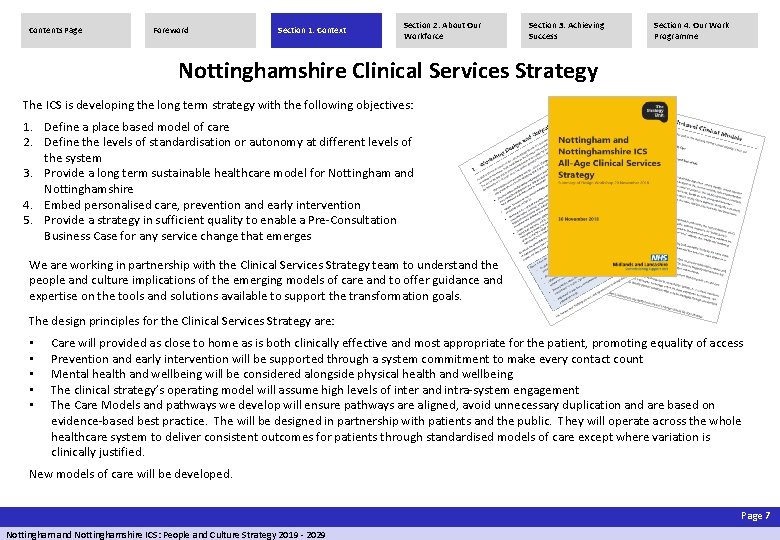 Contents Page Foreword Section 1: Context Section 2: About Our Workforce Section 3: Achieving