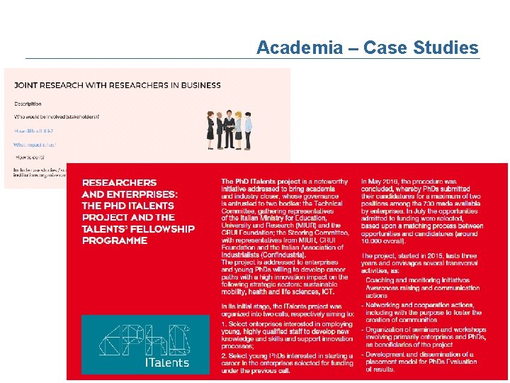 Academia – Case Studies 