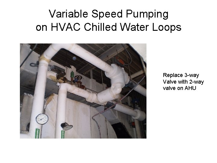 Variable Speed Pumping on HVAC Chilled Water Loops Replace 3 -way Valve with 2