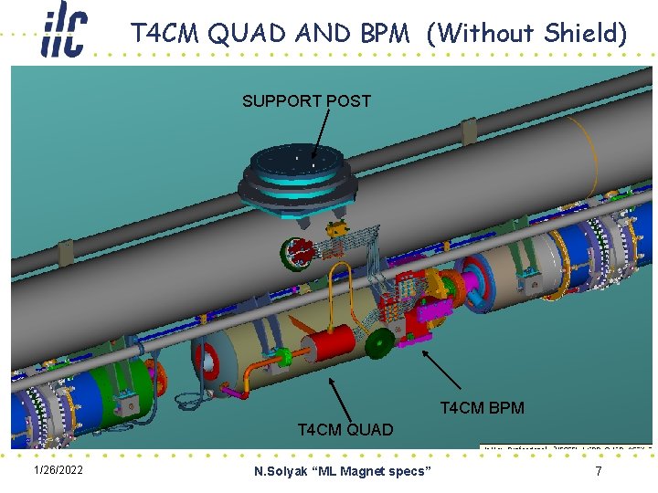 T 4 CM QUAD AND BPM (Without Shield) SUPPORT POST T 4 CM BPM