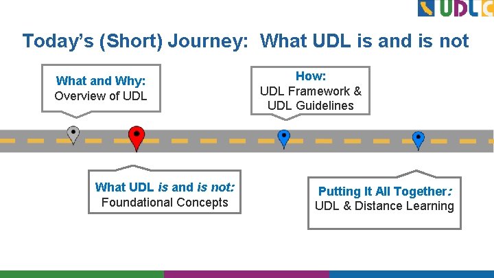 Today’s (Short) Journey: What UDL is and is not What and Why: Overview of