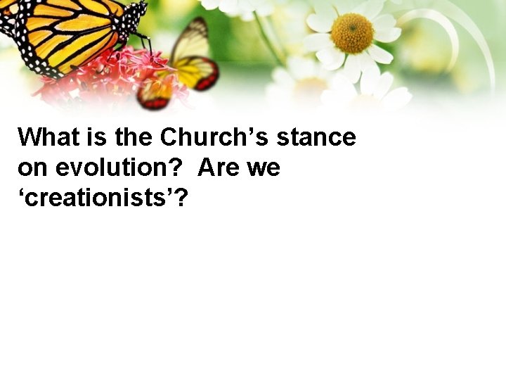 What is the Church’s stance on evolution? Are we ‘creationists’? 