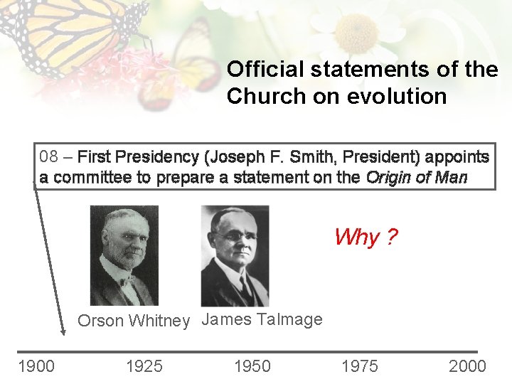 Official statements of the Church on evolution 08 – First Presidency (Joseph F. Smith,