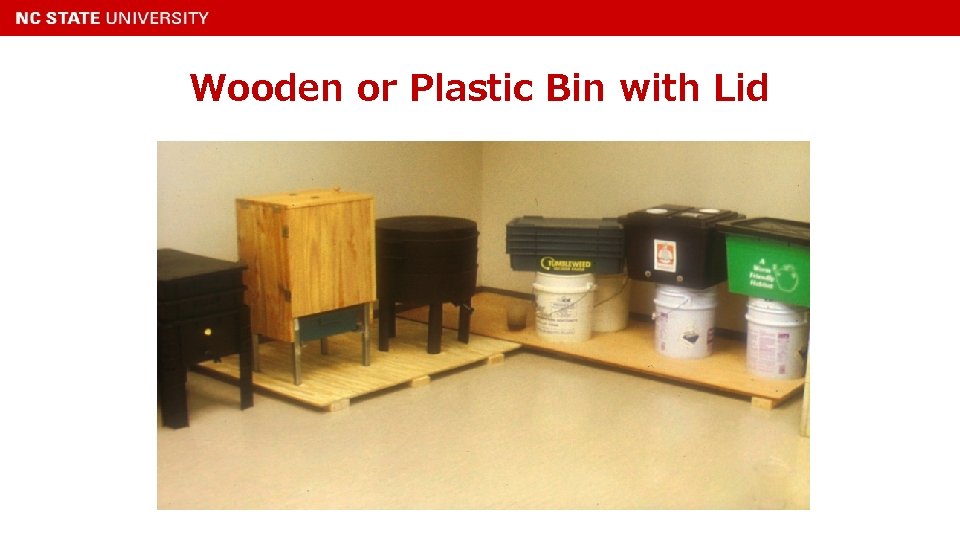 Wooden or Plastic Bin with Lid 