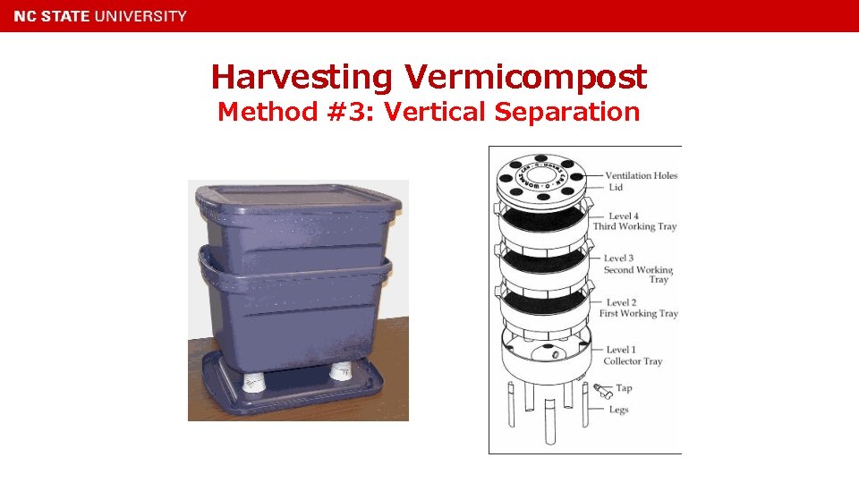 Harvesting Vermicompost Method #3: Vertical Separation 