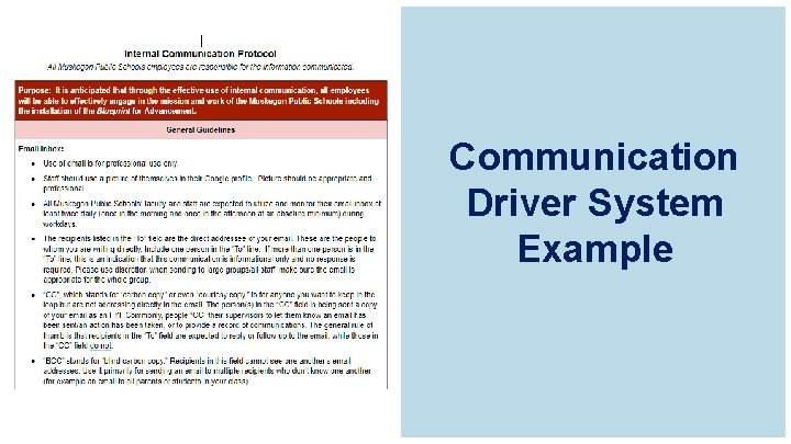 Communication Driver System Example 