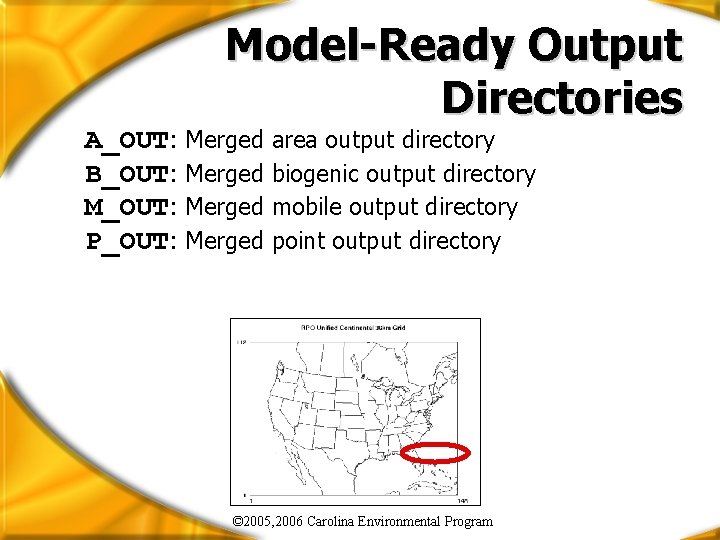 Output Directory Running SMOKE Assigns file Files and directory names