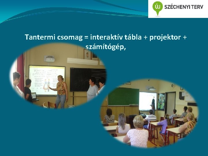 Tantermi csomag = interaktív tábla + projektor + számítógép, 
