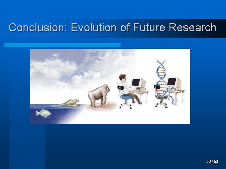 Conclusion: Evolution of Future Research 53 / 53 